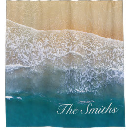 Een met de Beach Douchegordijn