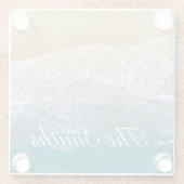 Een met de Beach Glazen Onderzetter (Achterkant)