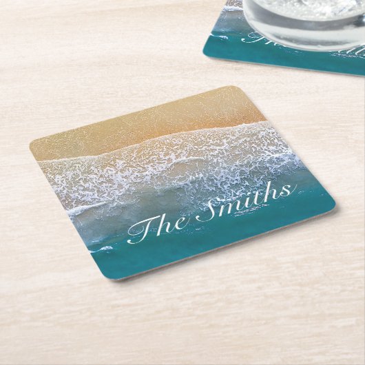 Een met de Beach Kartonnen Onderzetters (Schuin)