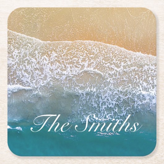 Een met de Beach Kartonnen Onderzetters (Voorkant)