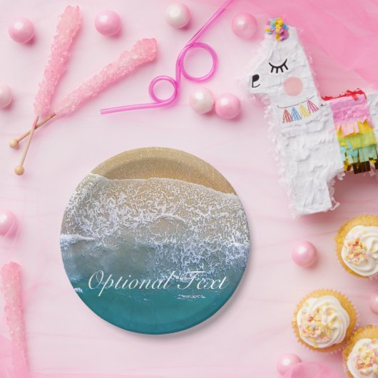 Een met de Beach Papieren Bordje (Feest)