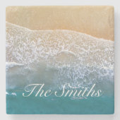 Een met de Beach Stenen Onderzetter (Voorkant)