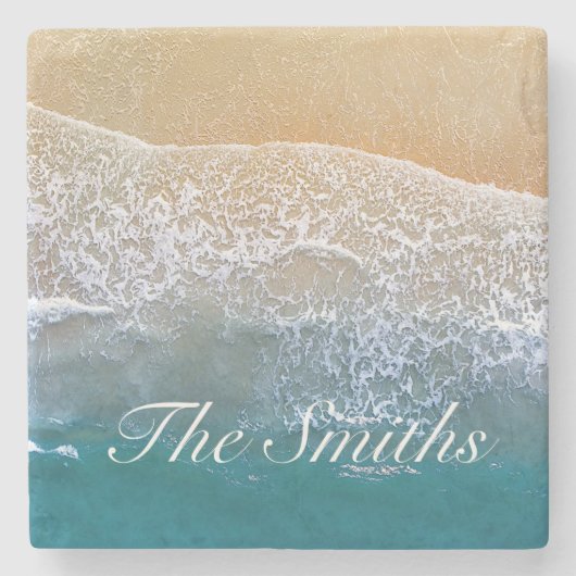 Een met de Beach Stenen Onderzetter (Voorkant)