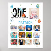 Een met de elementen eerste jaar Poster (Voorkant)
