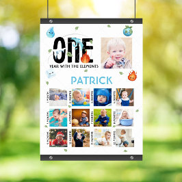 Een met de elementen eerste jaar Poster