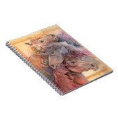 Een met de Herd Waterverf Paarden Notitieboek (Rechterzijde)