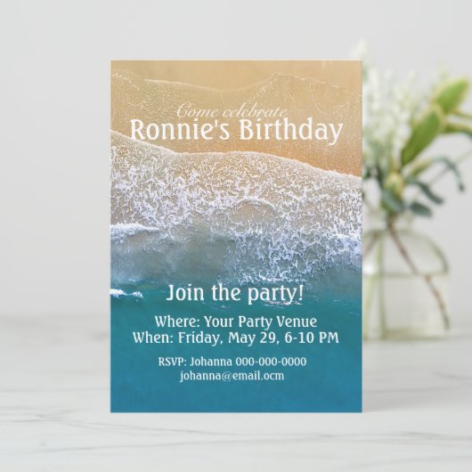 Eén met de strand-dag kaart (Staand voorkant)