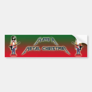Een metalen kerstBumpersticker Bumpersticker