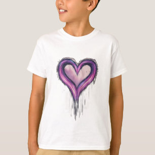 Een meteorenzwerm die de vorm van een hart of in t-shirt