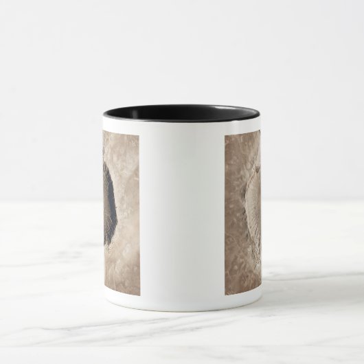 Een meteorietinslagkrater mok (Midden)