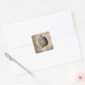 Een meteorietinslagkrater vierkante sticker (Envelop)