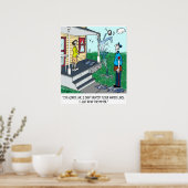 Een meter lezen terwijl een lek wordt gesponnen poster (Keuken)