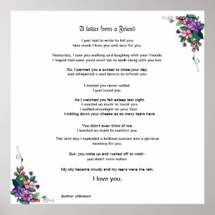 Een meter van een vriend poster