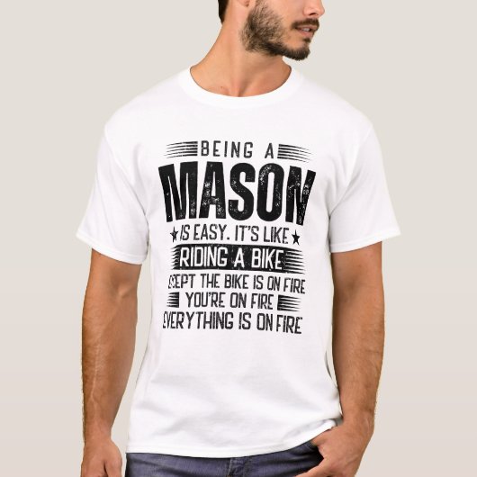 Een metselaar zijn is makkelijk t-shirt (Voorkant)