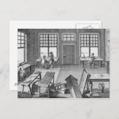 Een meubeleningswerkplaats van de "Encyclop" Briefkaart (Voorkant / Achterkant)