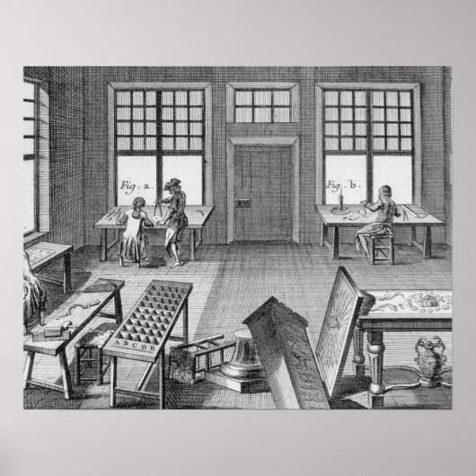 Een meubeleningswerkplaats van de "Encyclop" Poster (Voorkant)