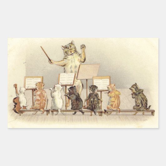 Een Mewsical Matinee  Victoriaans tijdperk Rechthoekige Sticker (Voorkant)