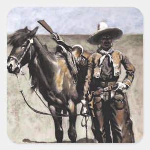 Een Mexicaanse Buccaro in Texas door Frederic Remi Vierkante Sticker