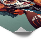 Een Mexicaanse vrouw die Dia de los Muertos viert Poster (Hoek)