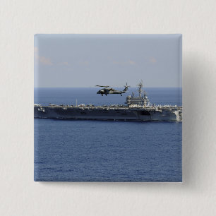 Een MH-60S Seahawk-helikopter Vierkante Button 5,1 Cm