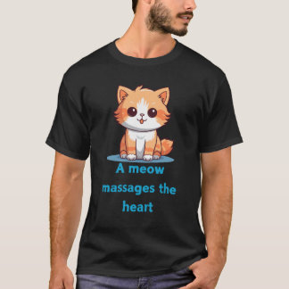 Een miauw bericht is het hart t-shirt