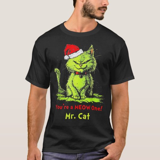 Een miauw een Mr. Cat 206 T-shirt (Voorkant)
