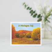 Een Michigan Herfst Briefkaart (Staand voorkant)