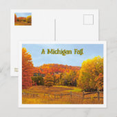 Een Michigan Herfst Briefkaart (Voorkant / Achterkant)