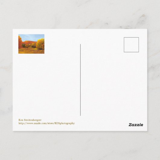 Een Michigan Herfst Briefkaart (Achterkant)