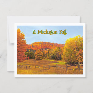 Een Michigan Herfst Briefkaart