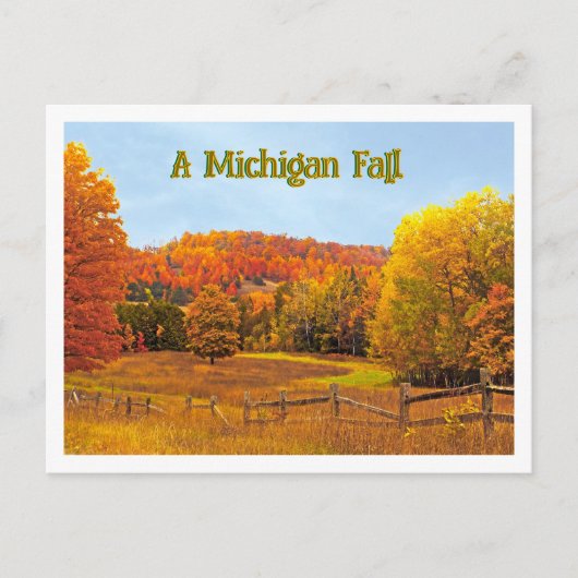Een Michigan Herfst Briefkaart (Voorkant)