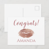 Een microfoon- en girale lippenafdrukcondensaat briefkaart (Voorkant / Achterkant)