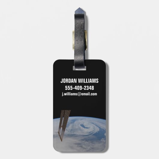 Een mid-atlantisch lagedruksysteem. bagagelabel (Achterkant verticaal)