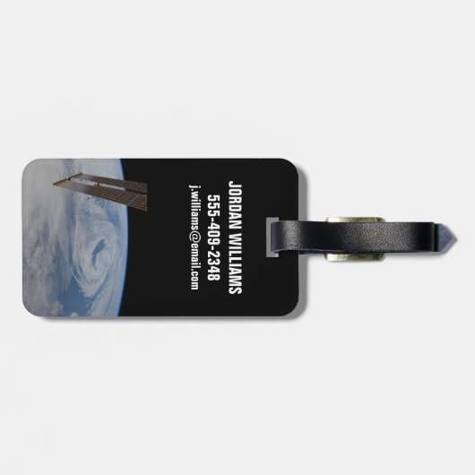 Een mid-atlantisch lagedruksysteem. bagagelabel (Achterkant horizontaal)