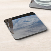 Een mid-atlantisch lagedruksysteem. bier onderzetter (Linkerzijde)