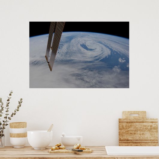 Een mid-atlantisch lagedruksysteem. poster (Keuken)