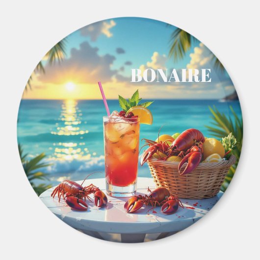 Een middag in bonaire magneet (Voorkant)