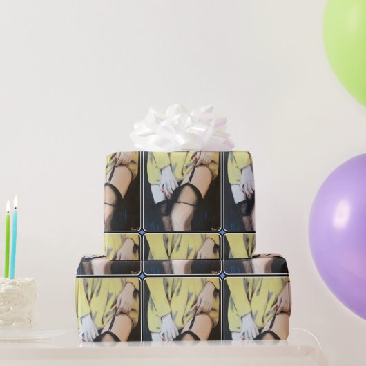 'Een middagaffaire' Schilderij op een Cadeaupapier (Feestgeschenken)