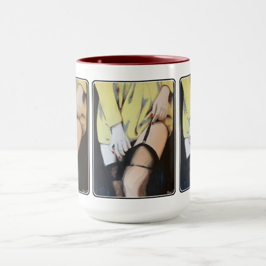 'Een middagaffaire' Schilderij op een Mok (Midden)