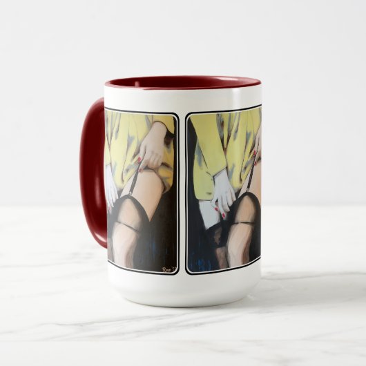 'Een middagaffaire' Schilderij op een Mok (Voorkant links)