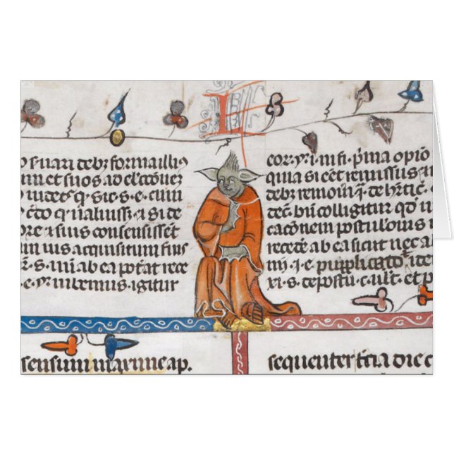 Een middeleeuws manuscript illustratie van de 14e  (Voorkant Horizontaal)