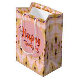 Een middelgrote Fancy Thanksgiving papieren gesche Medium Cadeauzakje