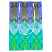 Een middelgrote verjaardagscadeau tas in Paarse en Medium Cadeauzakje (Achterkant)