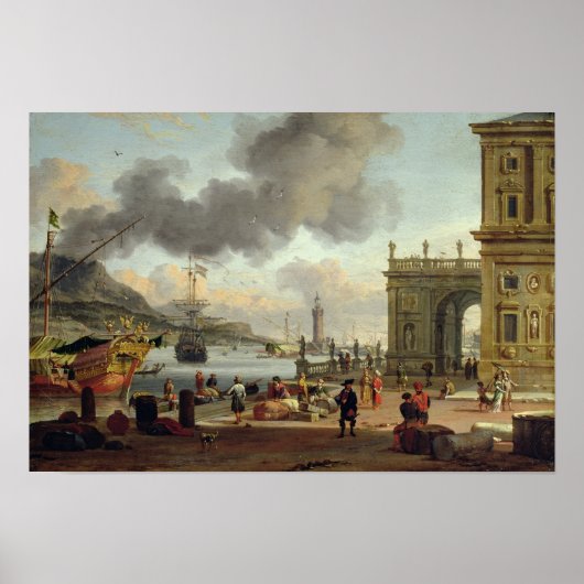 Een Middellandse-Zeehavengebied Poster (Voorkant)