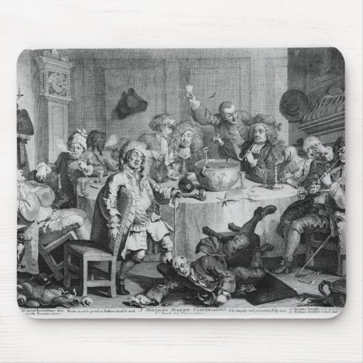 Een middennachtelijke moderne discussie muismat (Voorkant)