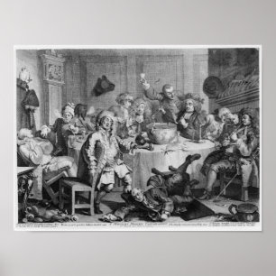 Een middennachtelijke moderne discussie poster