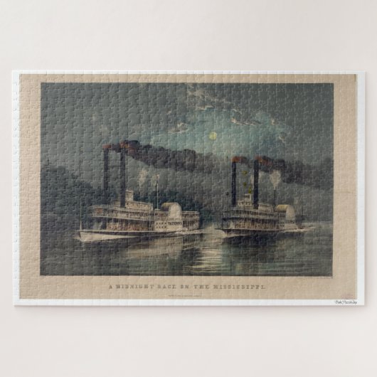 Een middernacht-race op de Mississippi Legpuzzel (Horizontaal)