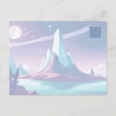 Een Midnight Mountain Briefkaart (Achterkant)