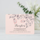 Een midzomernacht bruiloft receptie bijlage kaart (Staand voorkant)