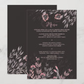 Een midzomernacht droom bruiloft Menu (Voorkant / Achterkant)